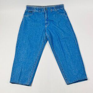 Lee Cropped Womens Jeans Size 18M Blue Medium Wash